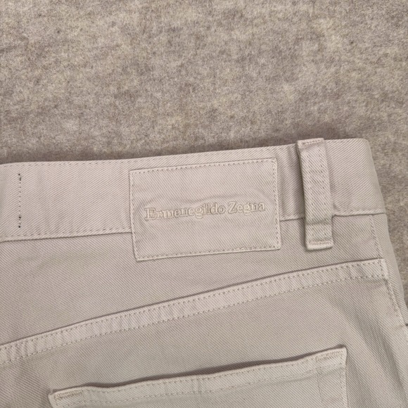 Ermenegildo Zegna Jeans Mens 34 Ivory Stretch Five Pocket Cotton Blend *34x28* - Picture 8 of 16